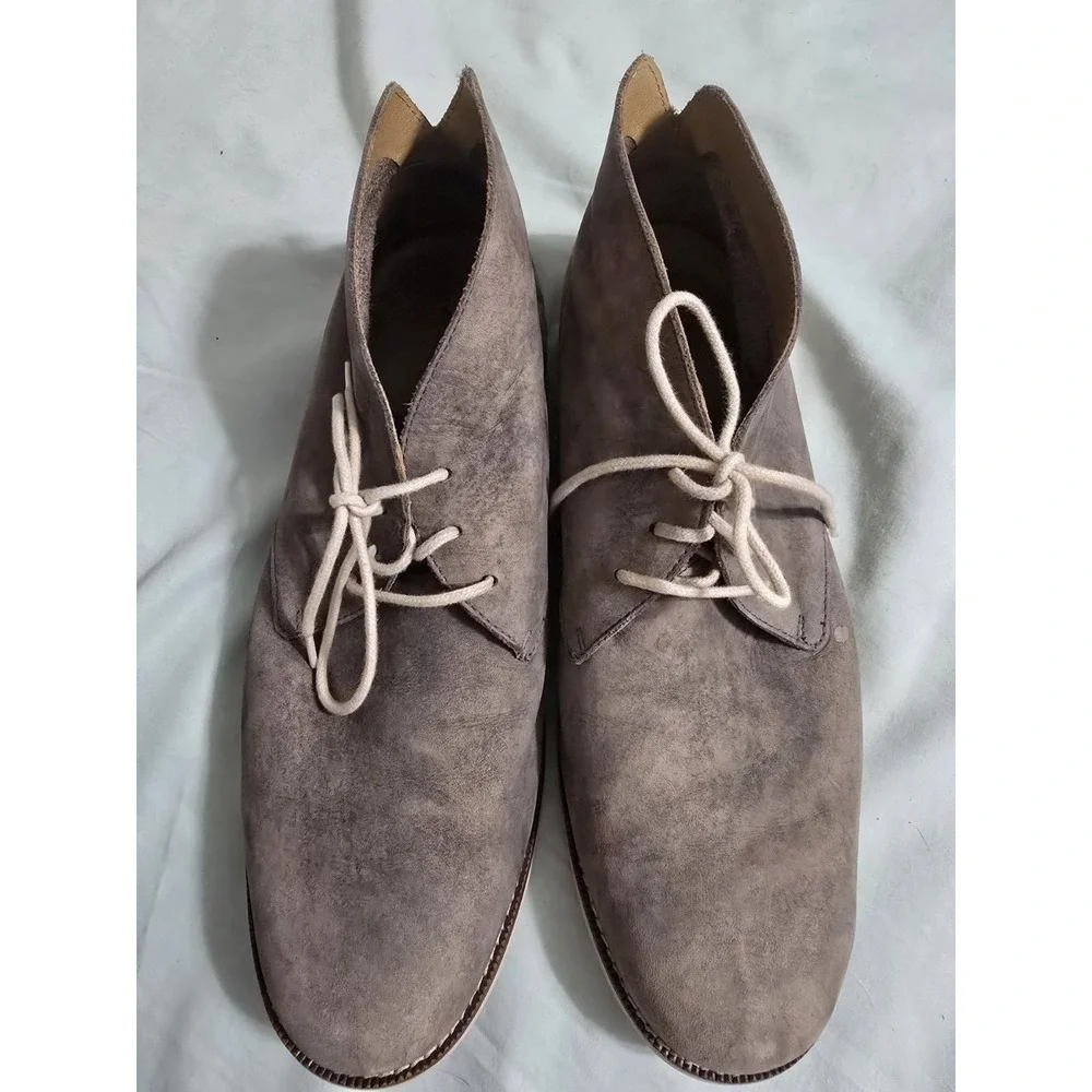 Cole Haan Grey Wash‎ Distressed Leather Chukka Boots Size 12M